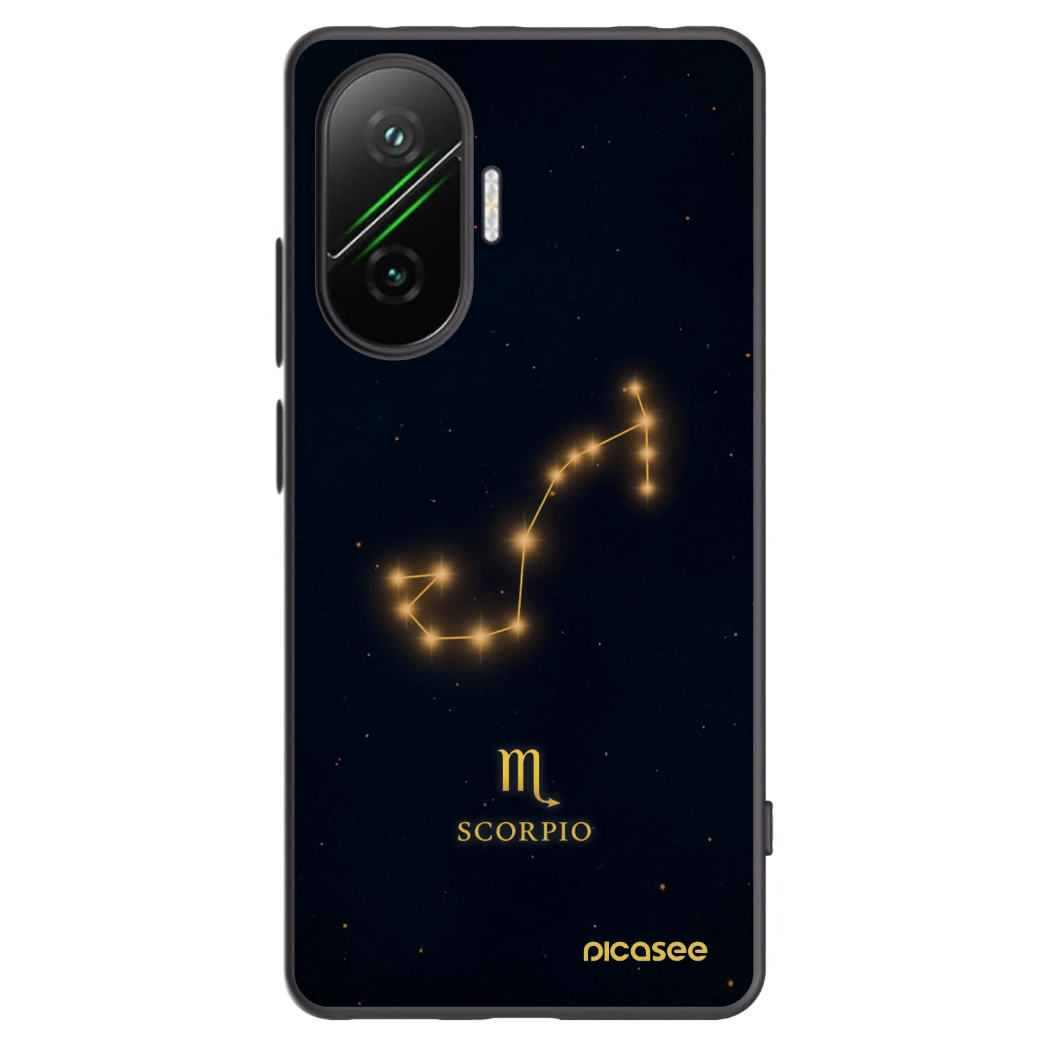 Picasee Μαύρη θήκη σιλικόνης για Xiaomi Poco F7 5G - SCORPIO