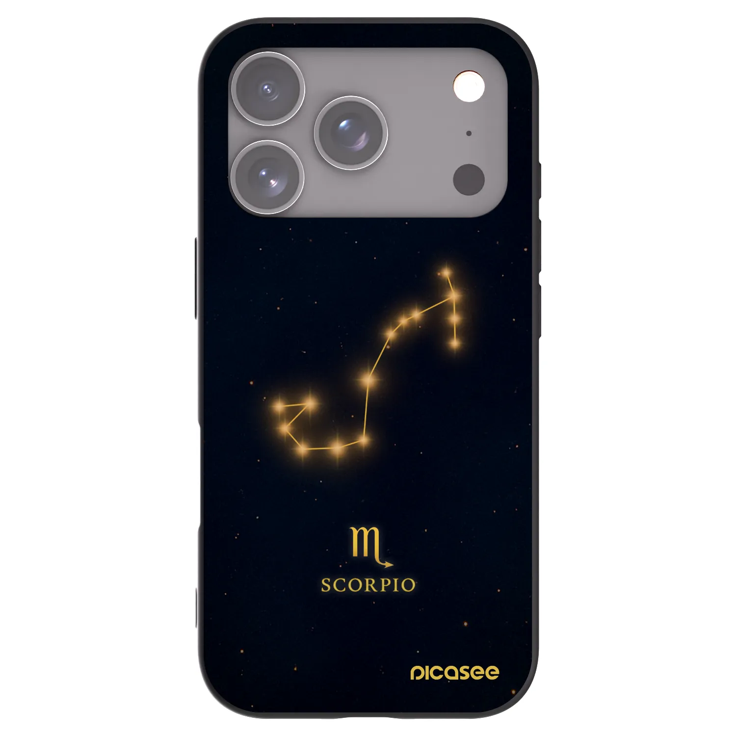 Picasee Μαύρη θήκη σιλικόνης για Apple iPhone 17 Pro - SCORPIO