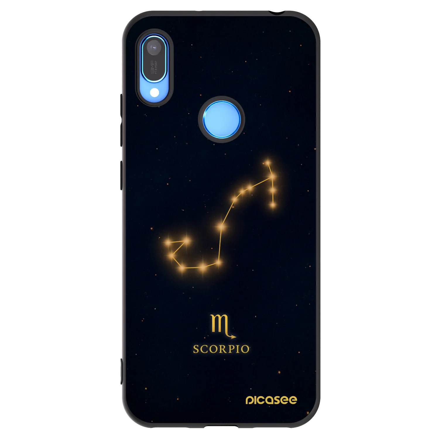 Picasee Μαύρη θήκη σιλικόνης για Huawei Y6 2019 - SCORPIO