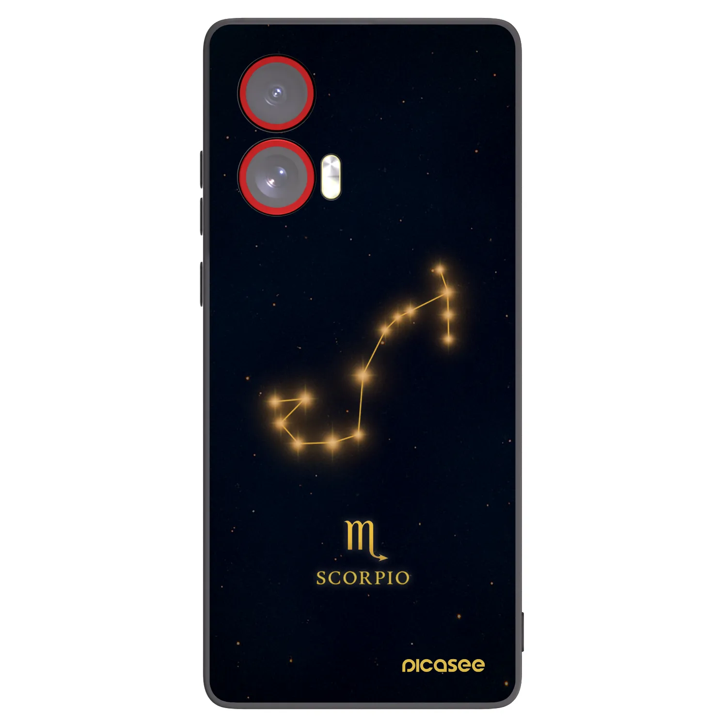 Picasee Μαύρη θήκη σιλικόνης για Motorola Edge 50 Fusion - SCORPIO