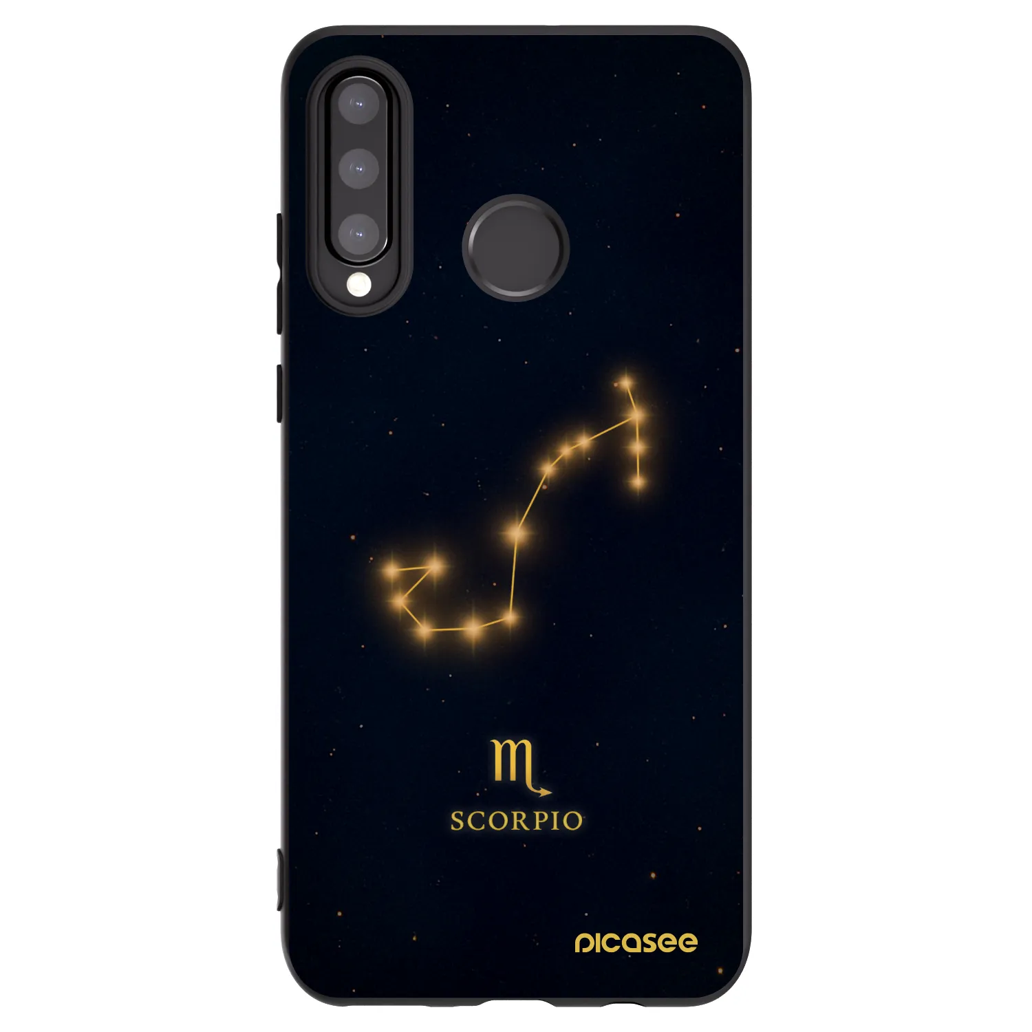 Picasee Μαύρη θήκη σιλικόνης για Huawei P30 Lite - SCORPIO