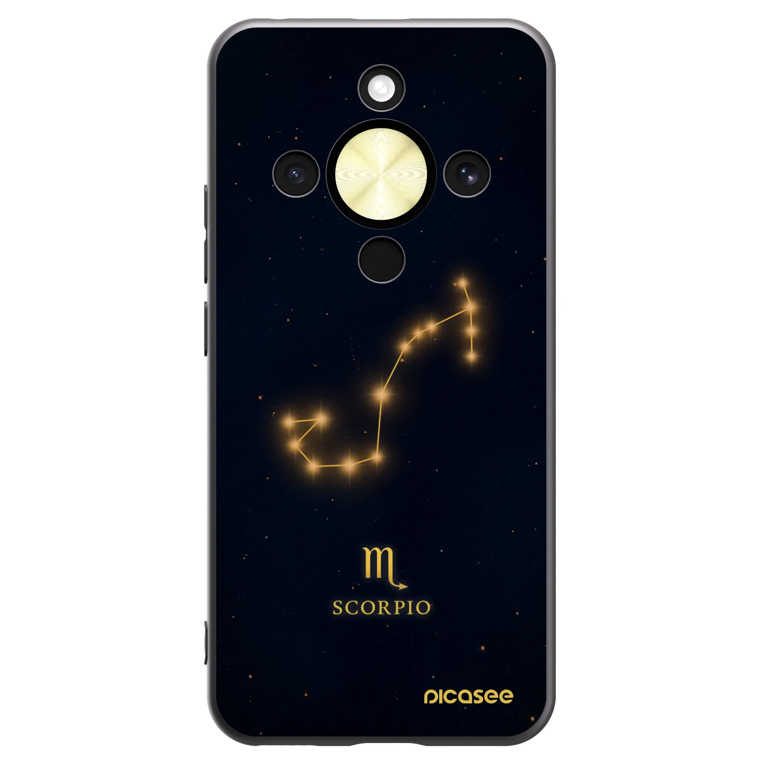 Picasee Μαύρη θήκη σιλικόνης για Honor Magic8 Lite 5G - SCORPIO