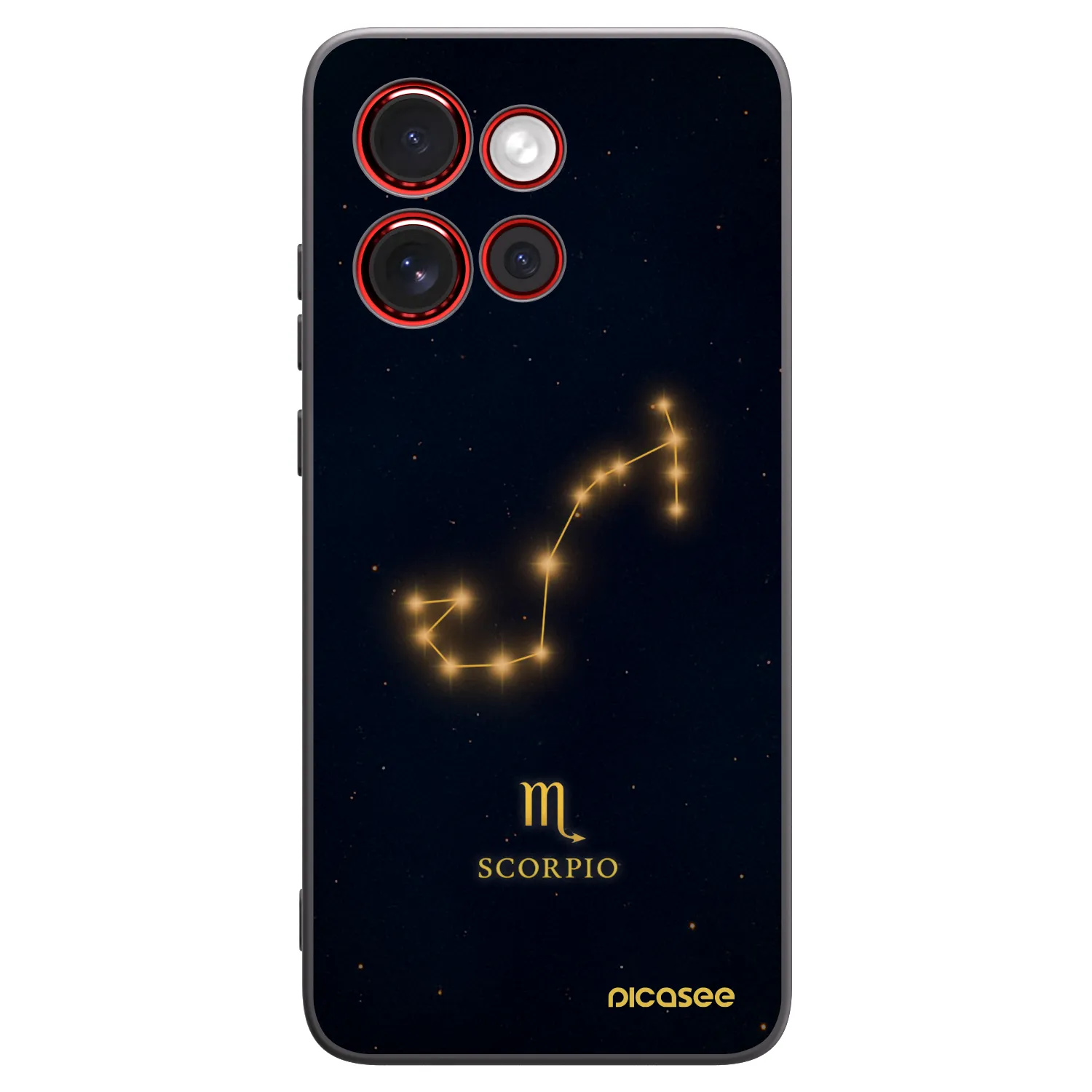 Picasee Μαύρη θήκη σιλικόνης για Motorola Edge 60 Neo 5G - SCORPIO