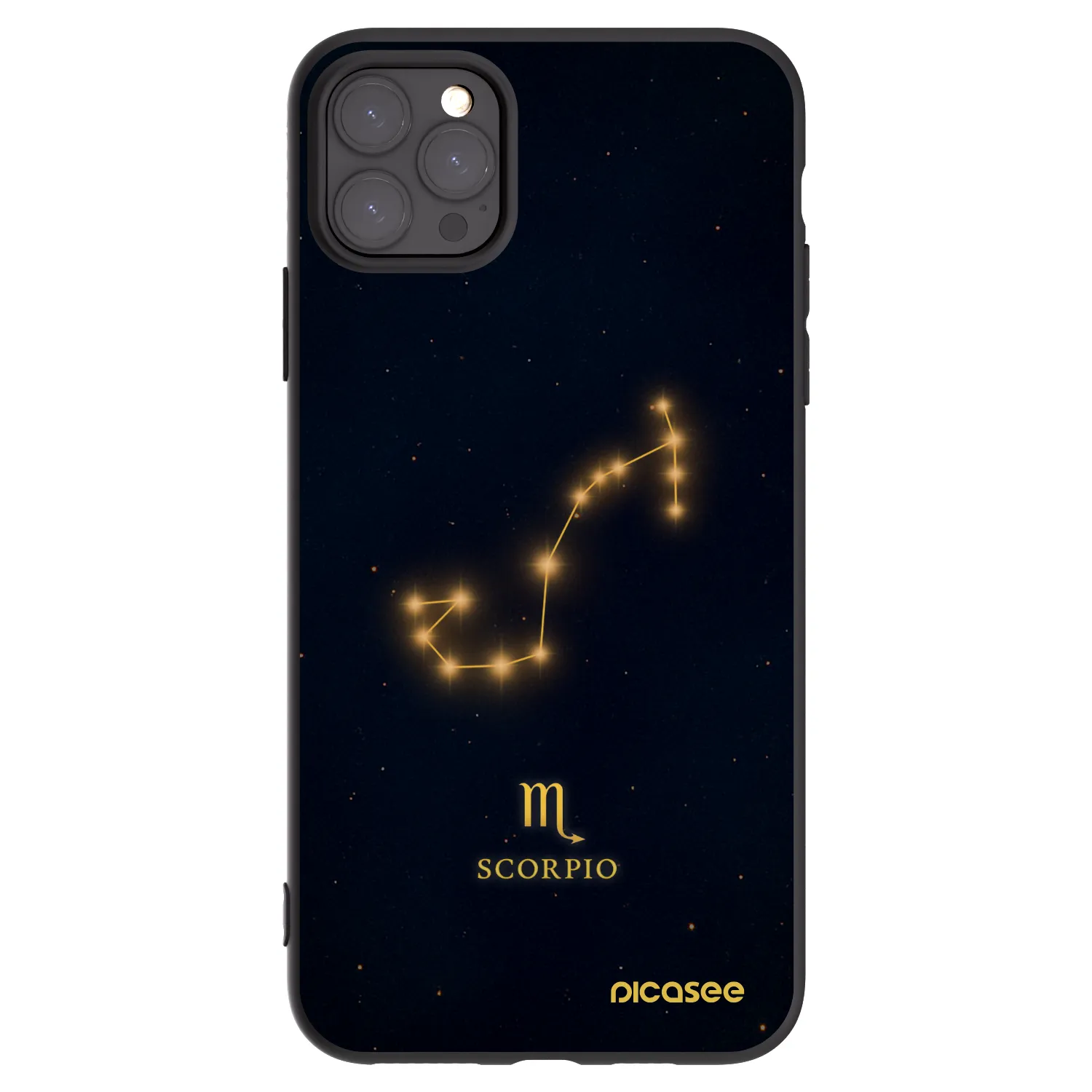 Picasee Μαύρη θήκη σιλικόνης για Apple iPhone 11 Pro Max - SCORPIO