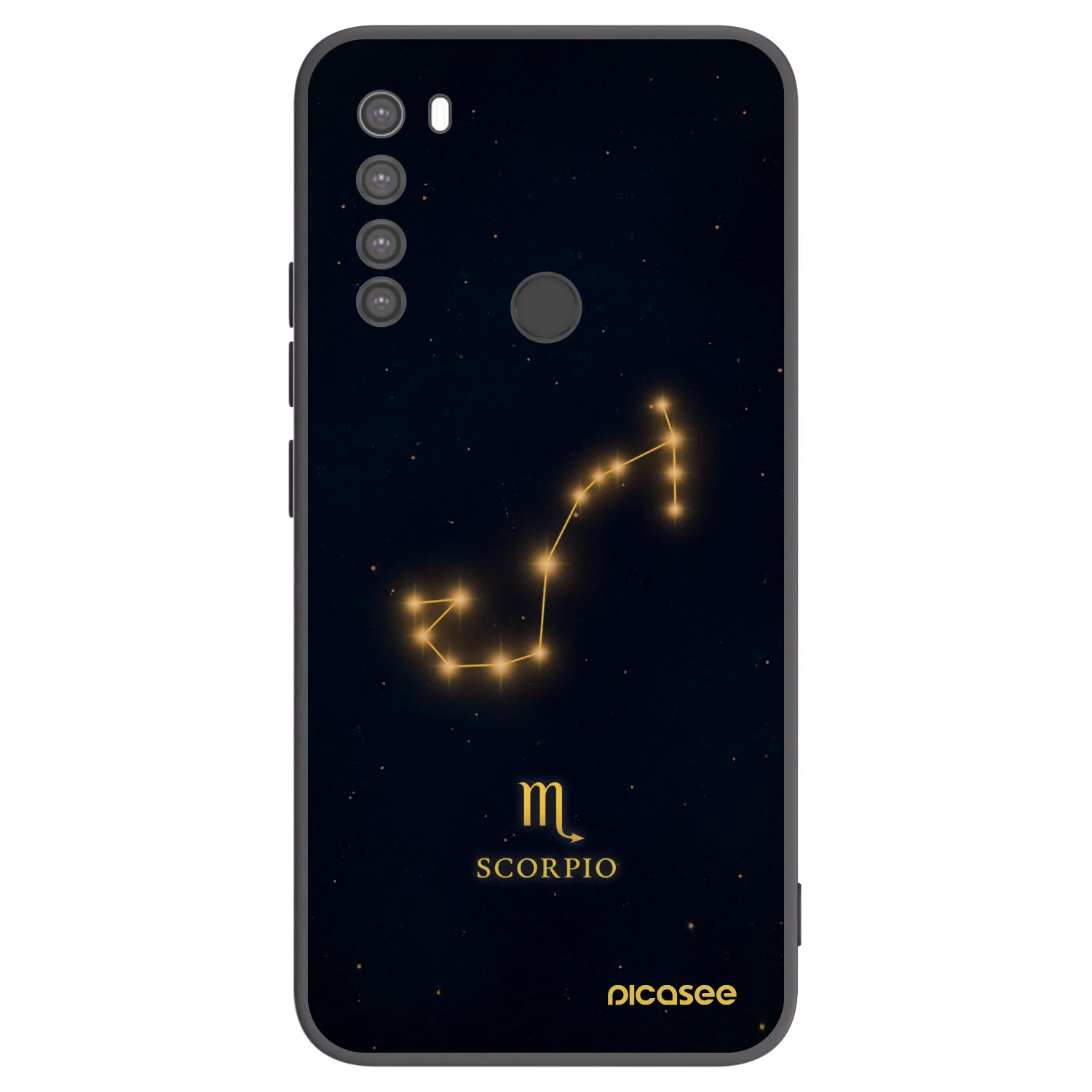 Picasee Μαύρη θήκη σιλικόνης για Xiaomi Redmi Note 8 - SCORPIO