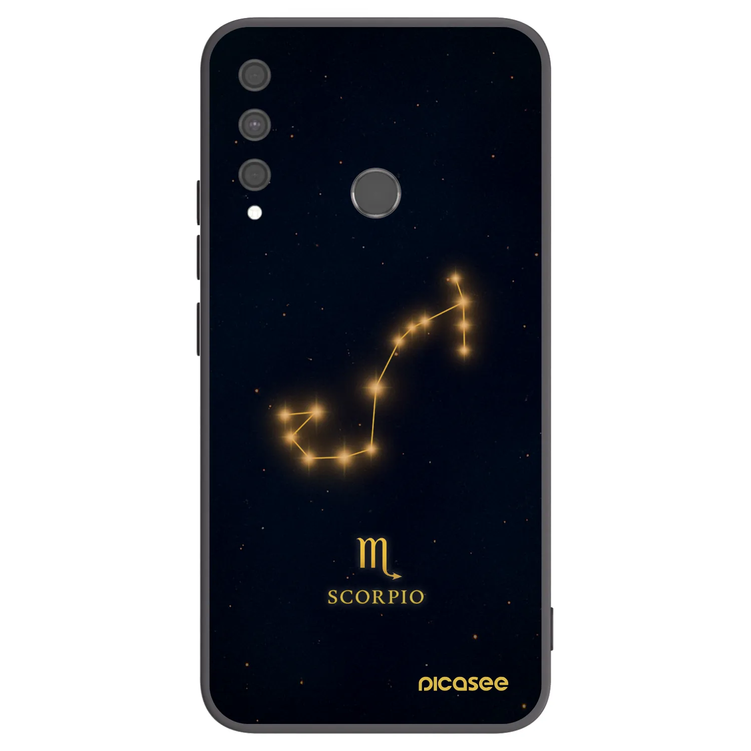 Picasee Μαύρη θήκη σιλικόνης για Huawei P40 Lite E - SCORPIO