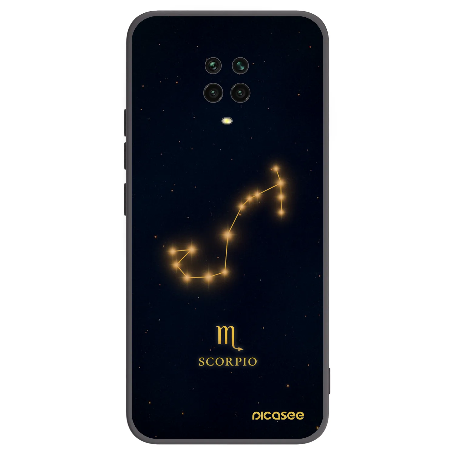 Picasee Μαύρη θήκη σιλικόνης για Xiaomi Redmi Note 9 Pro - SCORPIO