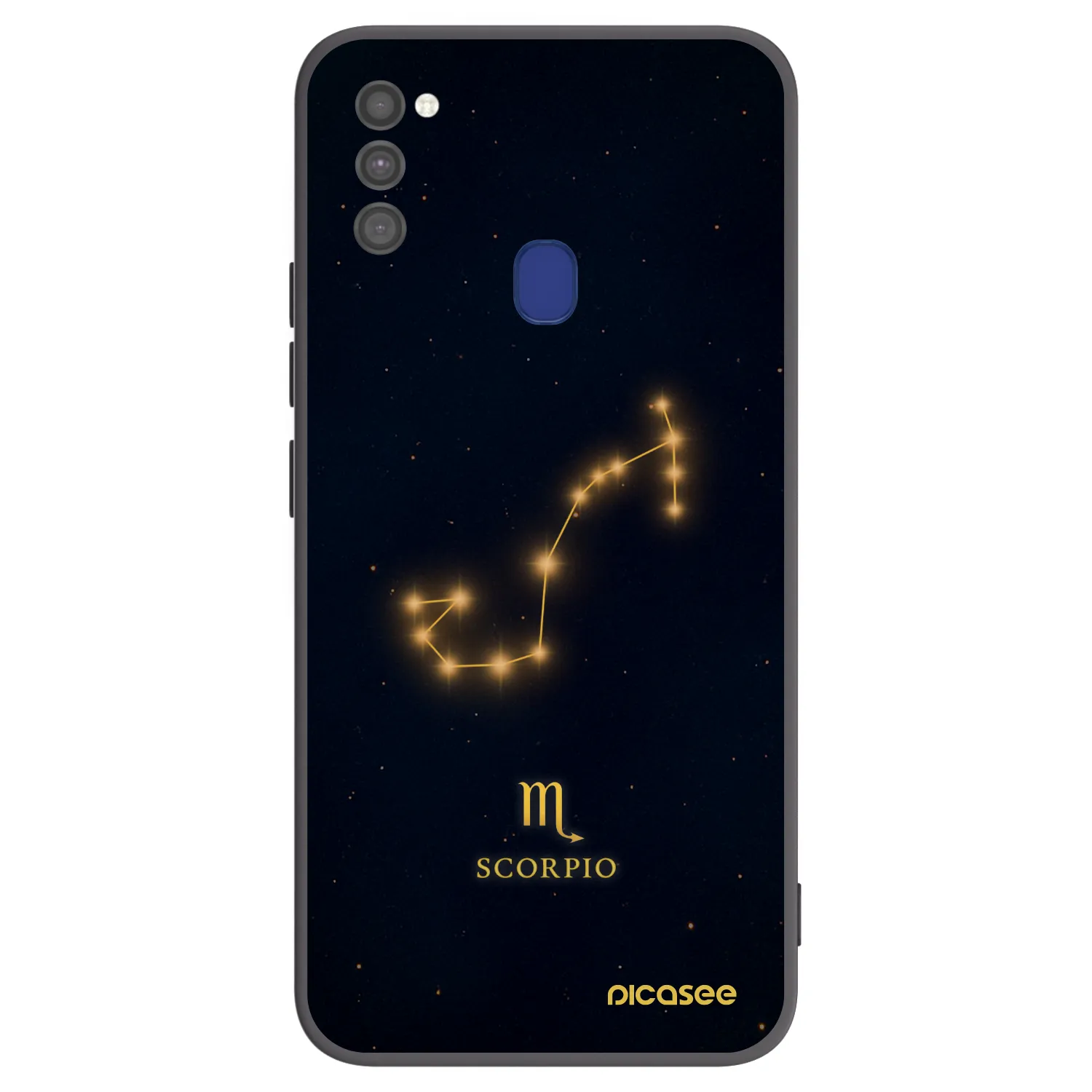 Picasee Μαύρη θήκη σιλικόνης για Samsung Galaxy M21 M215F - SCORPIO