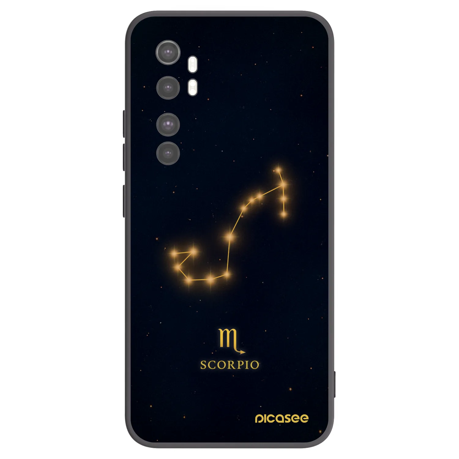 Picasee Μαύρη θήκη σιλικόνης για Xiaomi Mi Note 10 Lite - SCORPIO