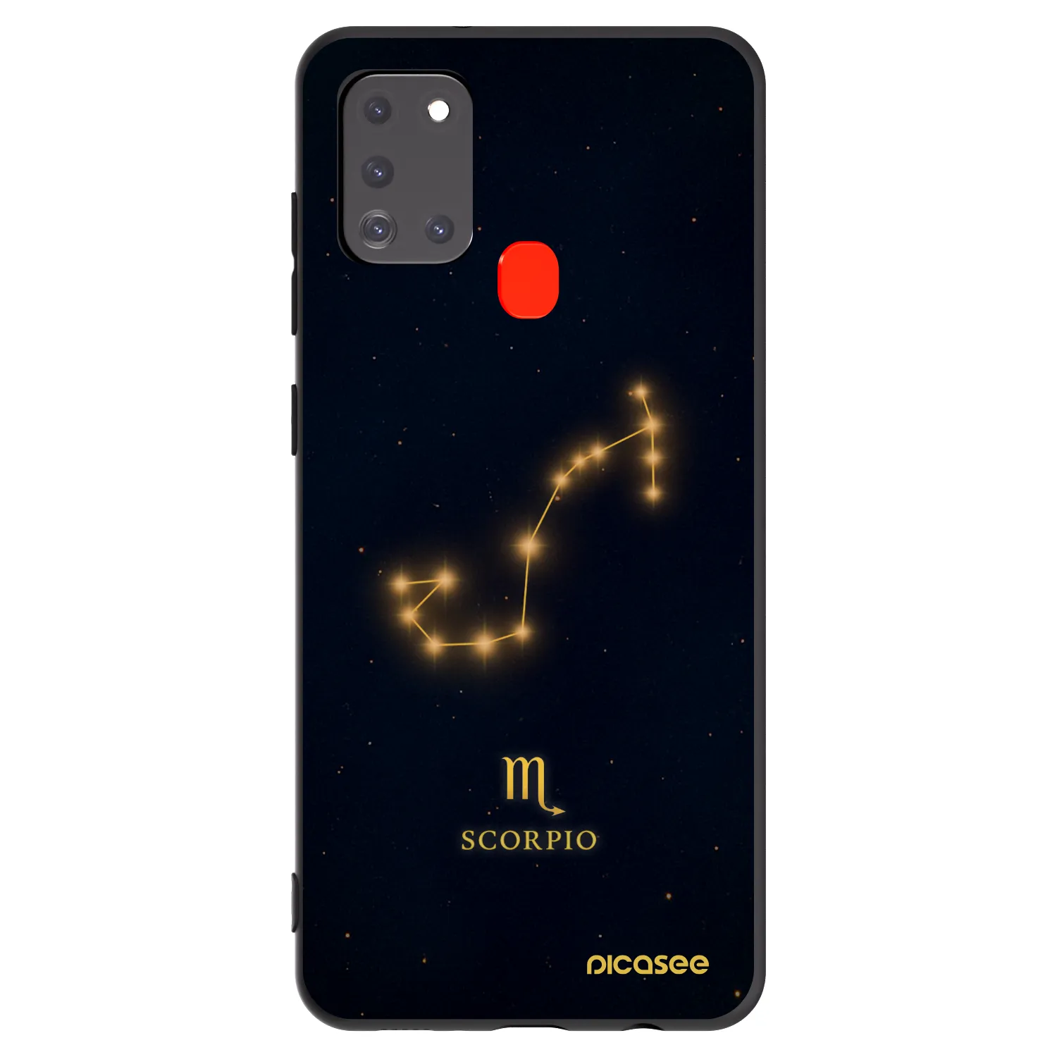 Picasee Μαύρη θήκη σιλικόνης για Samsung Galaxy A21s - SCORPIO