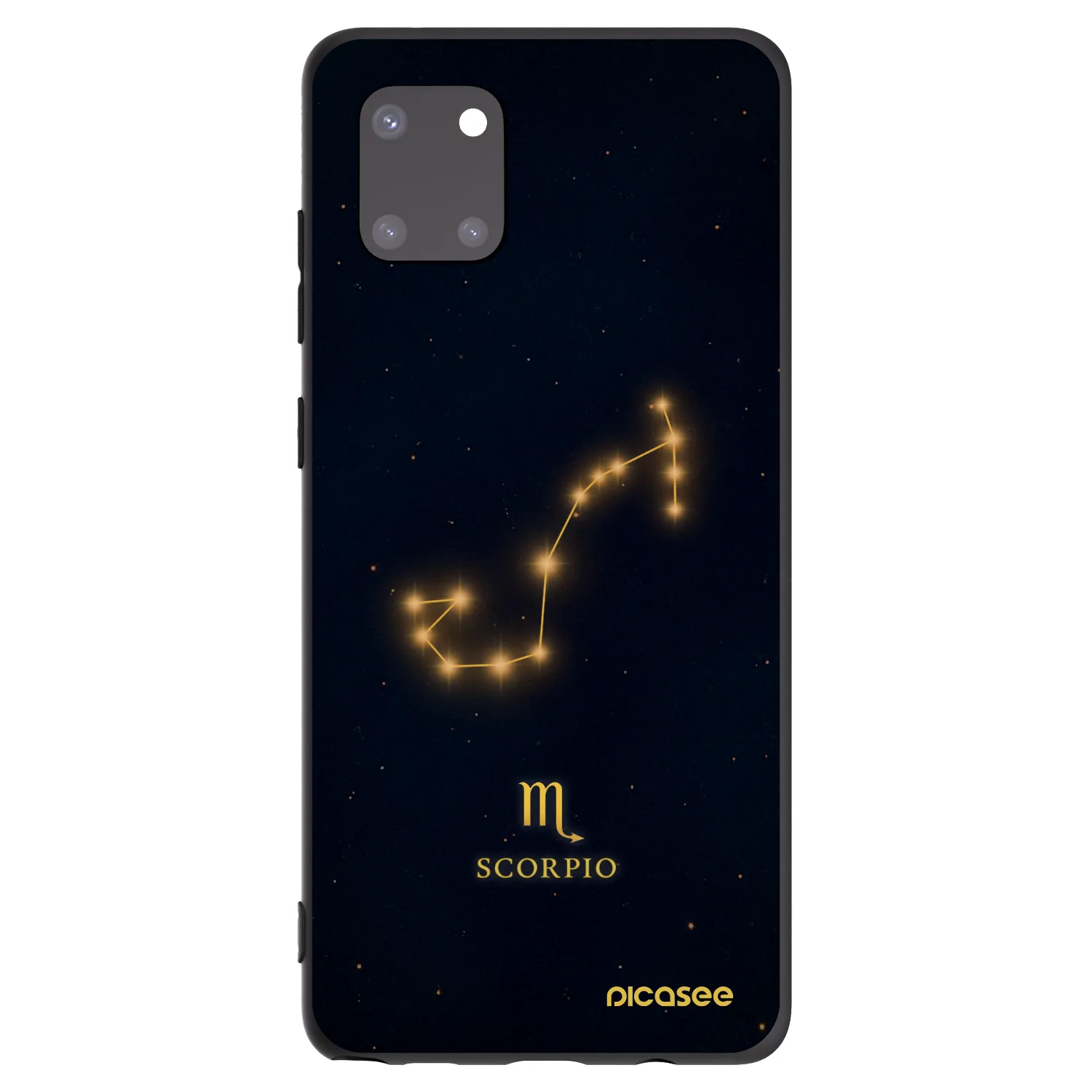 Picasee Μαύρη θήκη σιλικόνης για Samsung Galaxy Note 10 Lite N770F - SCORPIO