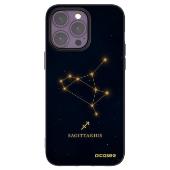 Picasee Μαύρη θήκη σιλικόνης για Apple iPhone 14 Pro Max - SAGITTARIUS