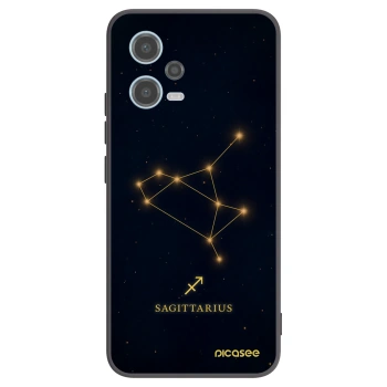 Picasee Μαύρη θήκη σιλικόνης για Xiaomi Redmi Note 12 5G - SAGITTARIUS