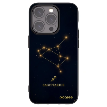 Picasee Μαύρη θήκη σιλικόνης για Apple iPhone 15 Pro - SAGITTARIUS