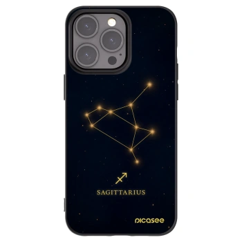 Picasee Μαύρη θήκη σιλικόνης για Apple iPhone 15 Pro Max - SAGITTARIUS