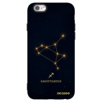 Picasee Μαύρη θήκη σιλικόνης για Apple iPhone 6/6S - SAGITTARIUS