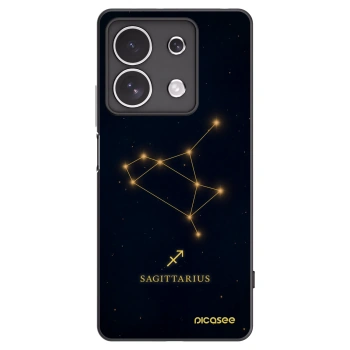 Picasee Μαύρη θήκη σιλικόνης για Xiaomi Redmi Note 13 4G - SAGITTARIUS