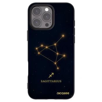 Picasee Μαύρη θήκη σιλικόνης για Apple iPhone 16 Pro Max - SAGITTARIUS