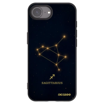 Picasee Μαύρη θήκη σιλικόνης για Apple iPhone 16e - SAGITTARIUS