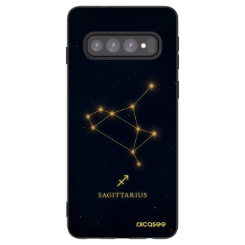 Picasee Μαύρη θήκη σιλικόνης για Samsung Galaxy S10 G973 - SAGITTARIUS