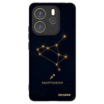 Picasee Μαύρη θήκη σιλικόνης για Xiaomi Redmi Note 14 4G - SAGITTARIUS