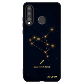 Picasee Μαύρη θήκη σιλικόνης για Huawei P30 Lite - SAGITTARIUS
