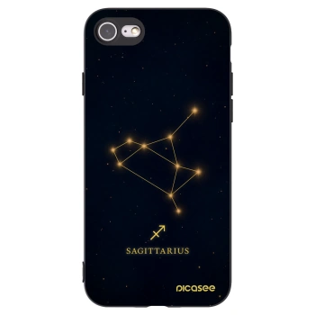 Picasee Μαύρη θήκη σιλικόνης για Apple iPhone SE 2020 - SAGITTARIUS
