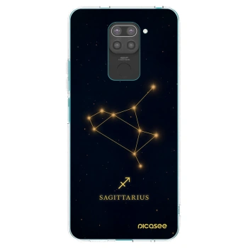 Picasee Μαύρη θήκη σιλικόνης για Xiaomi Redmi Note 9 - SAGITTARIUS