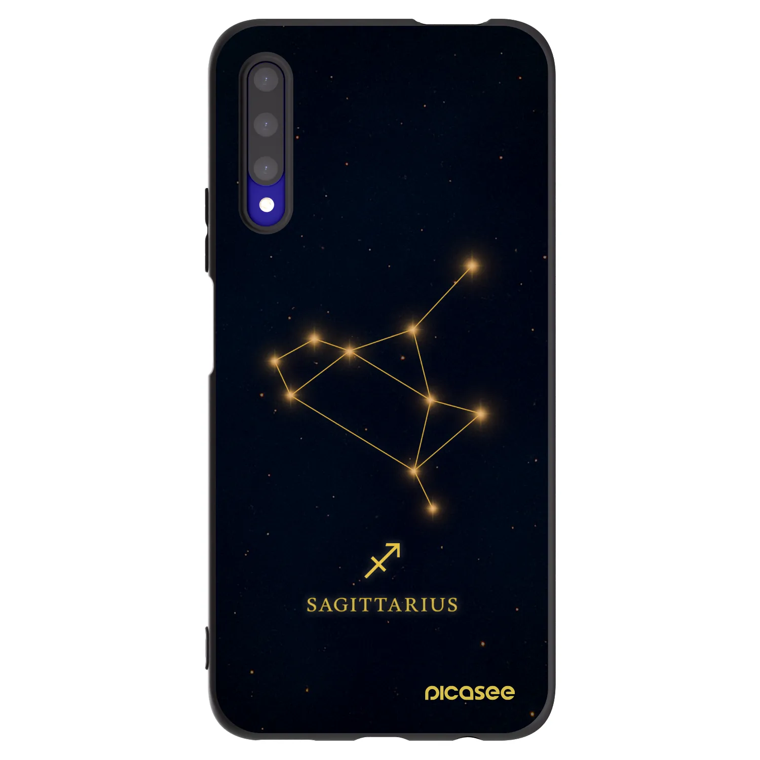 Picasee Μαύρη θήκη σιλικόνης για Honor 9X Pro - SAGITTARIUS