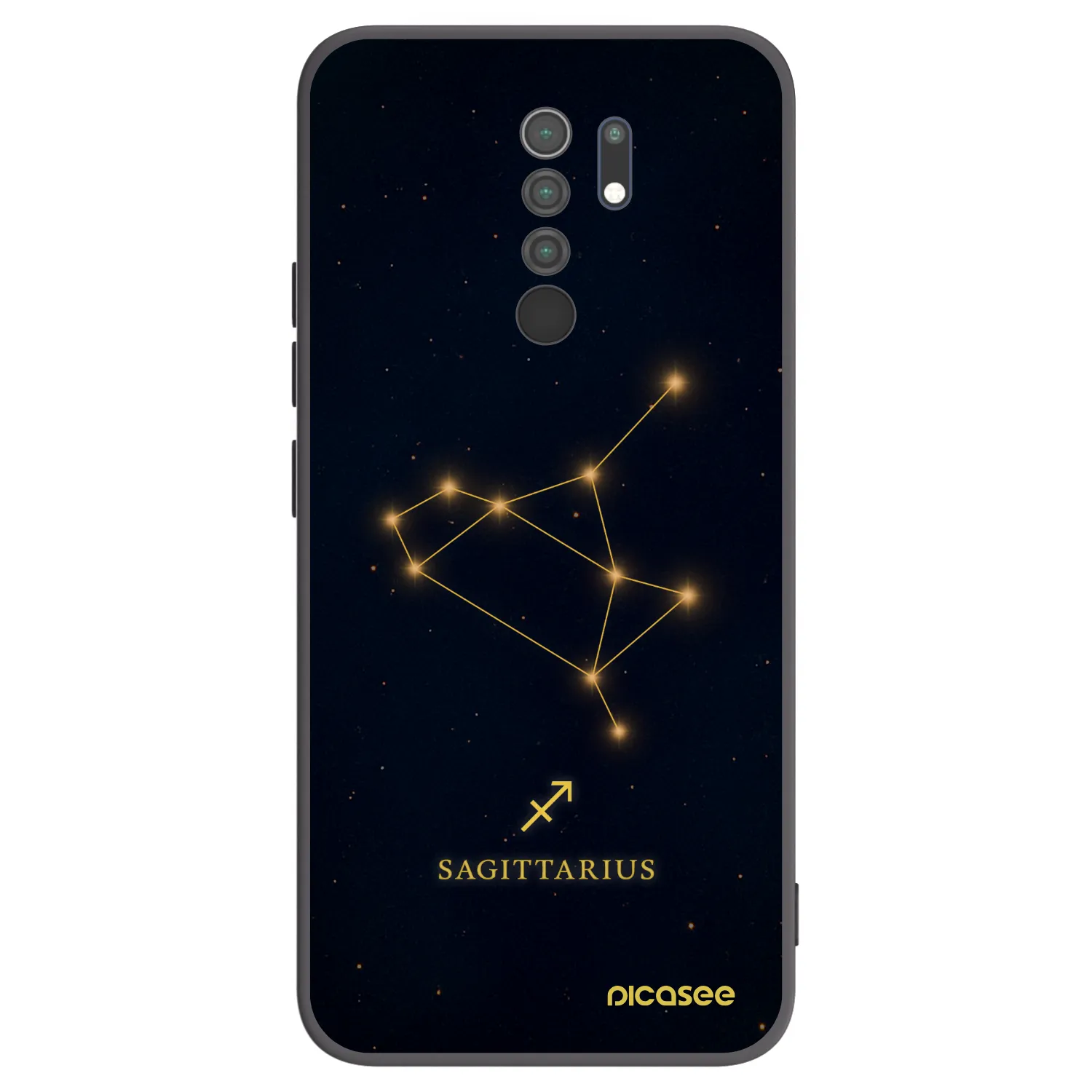 Picasee Μαύρη θήκη σιλικόνης για Xiaomi Redmi 9 - SAGITTARIUS