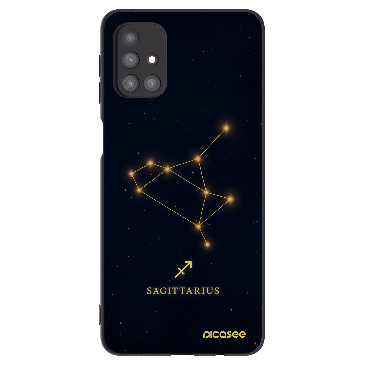 Picasee Μαύρη θήκη σιλικόνης για Samsung Galaxy M31s - SAGITTARIUS