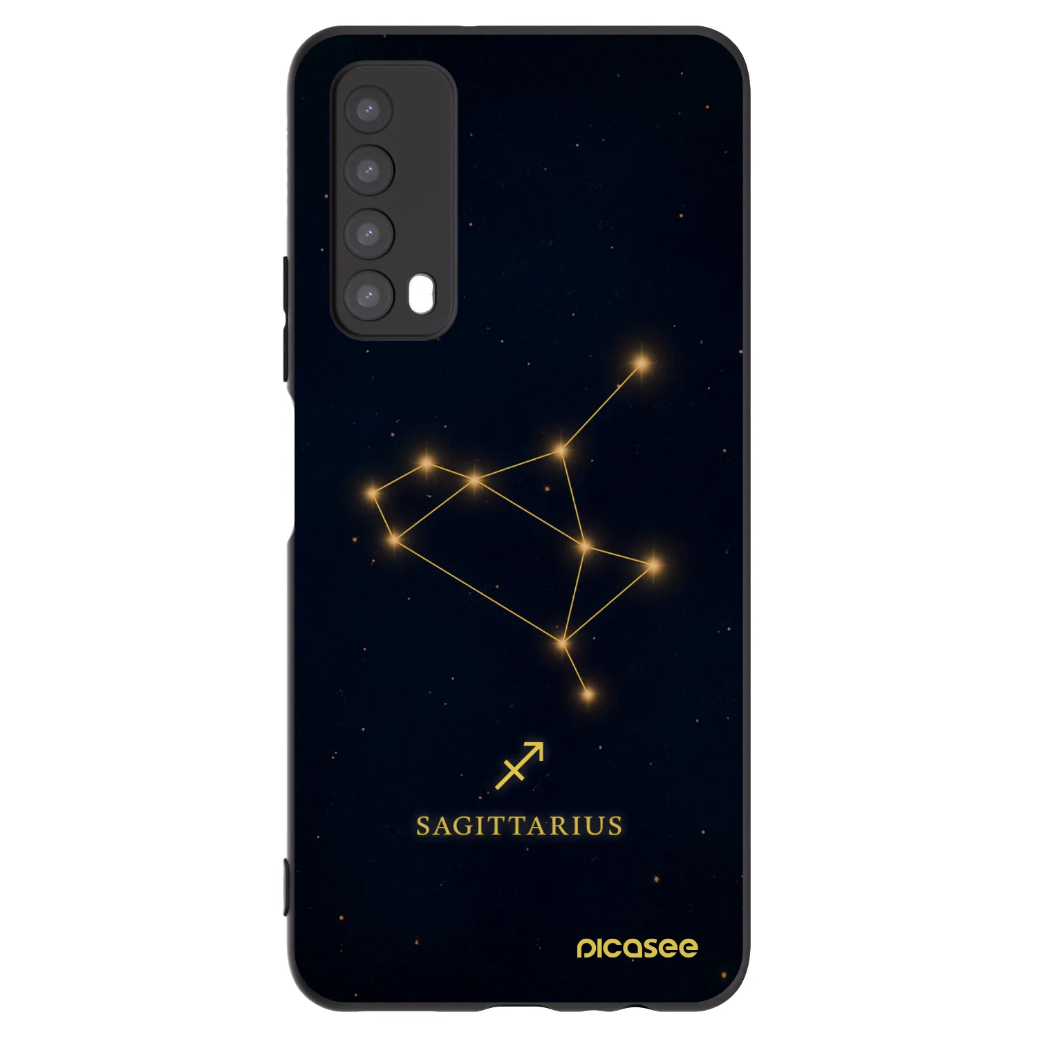 Picasee Μαύρη θήκη σιλικόνης για Huawei P Smart 2021 - SAGITTARIUS