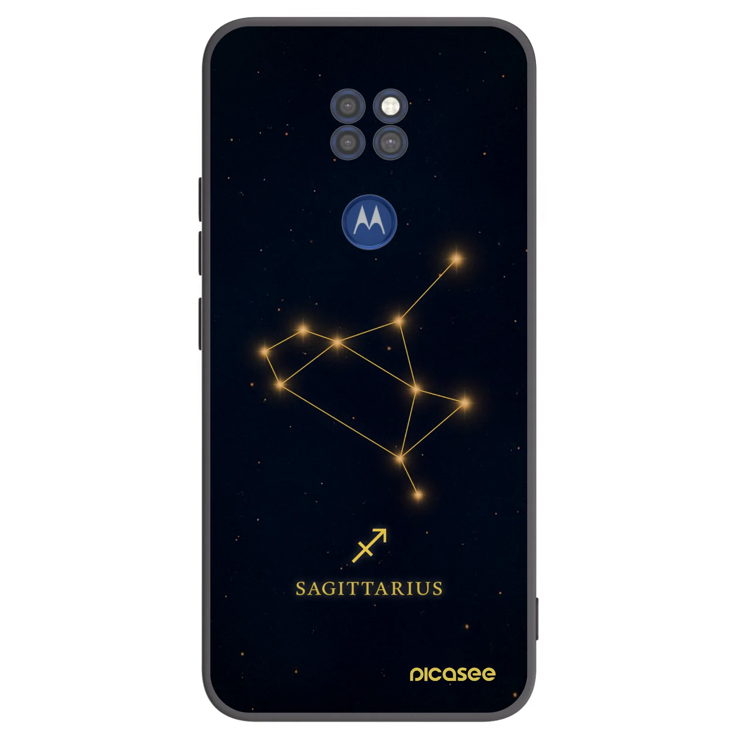 Picasee Μαύρη θήκη σιλικόνης για Motorola Moto G9 Play - SAGITTARIUS