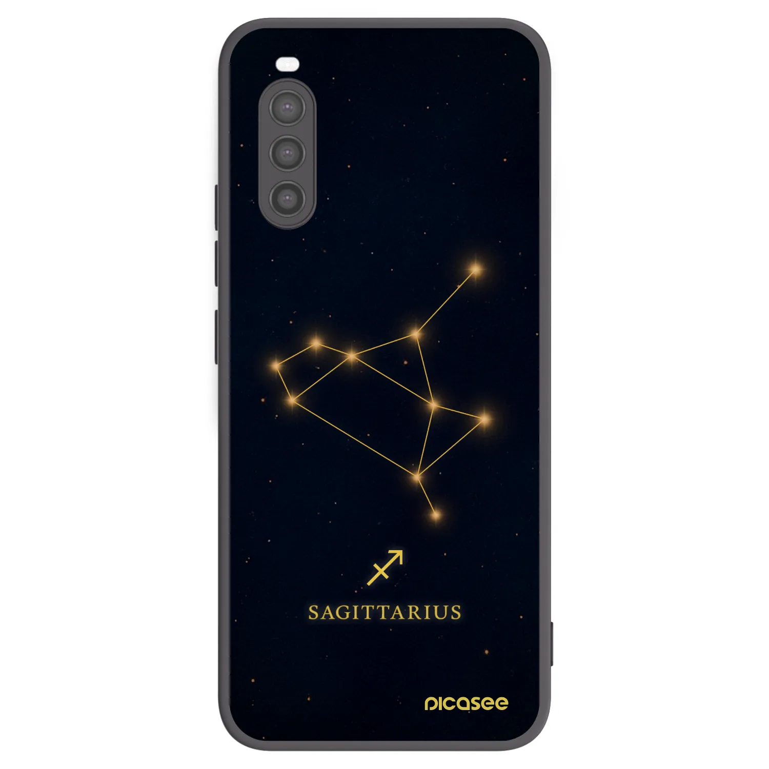 Picasee Μαύρη θήκη σιλικόνης για Sony Xperia 10 II - SAGITTARIUS