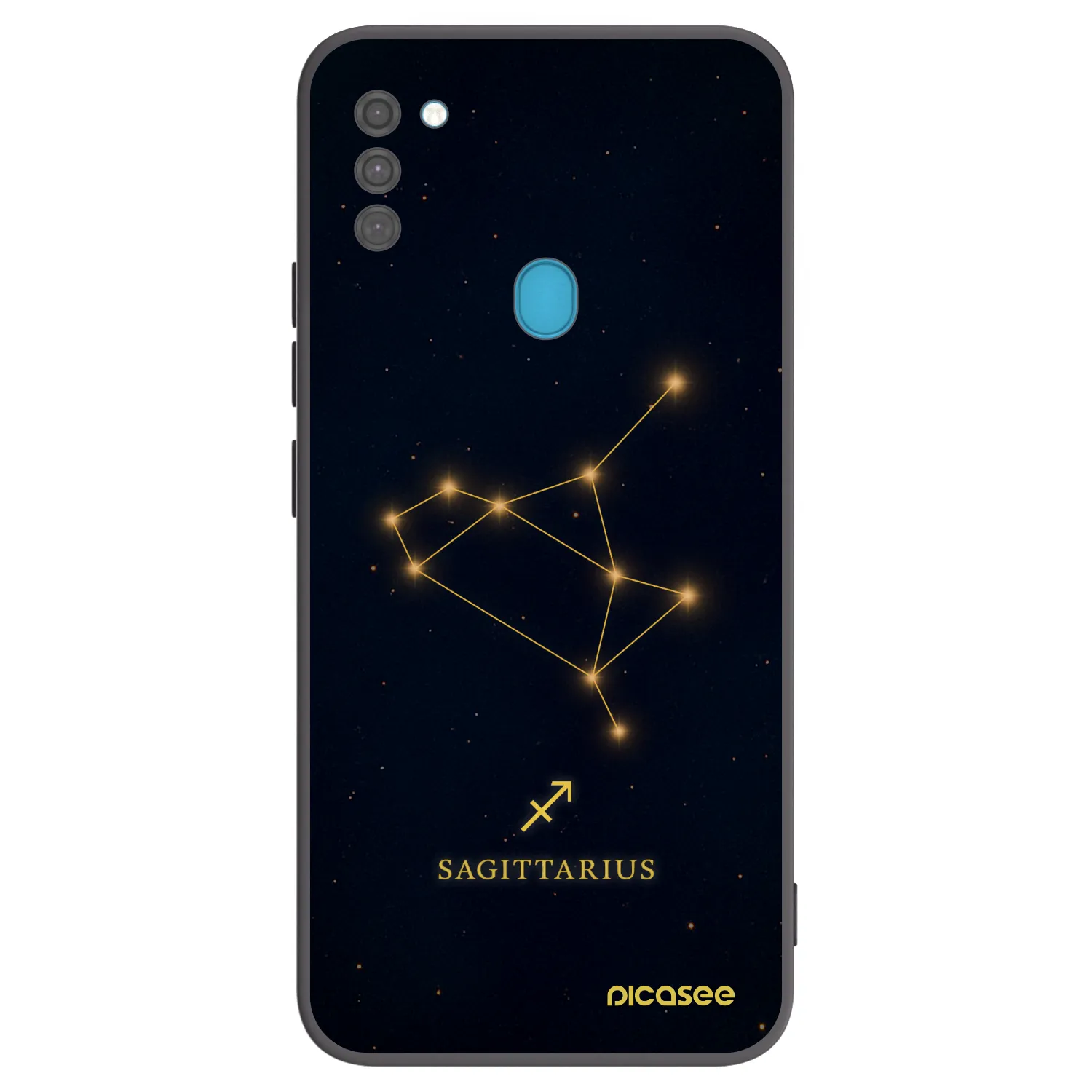 Picasee Μαύρη θήκη σιλικόνης για Samsung Galaxy M11 - SAGITTARIUS
