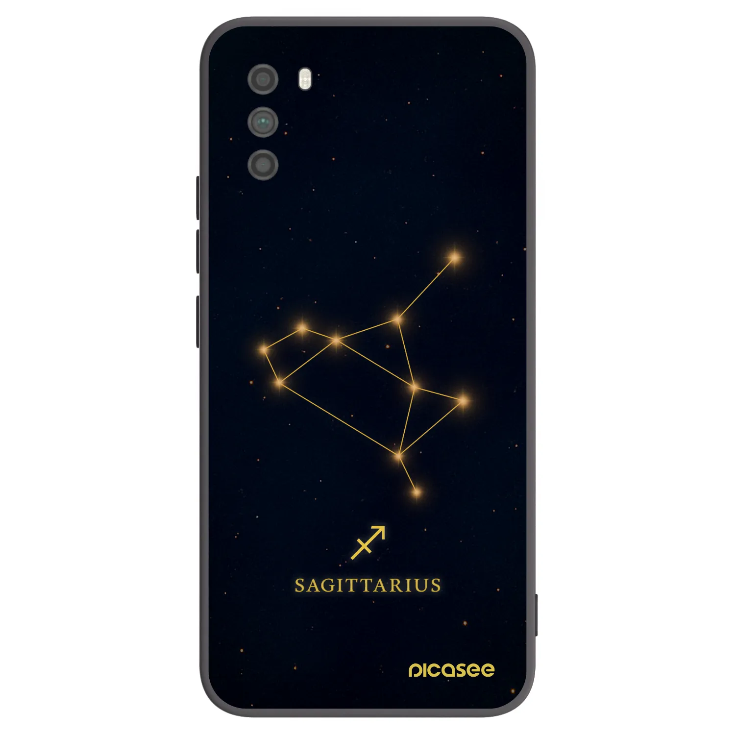 Picasee Μαύρη θήκη σιλικόνης για Xiaomi Poco M3 - SAGITTARIUS