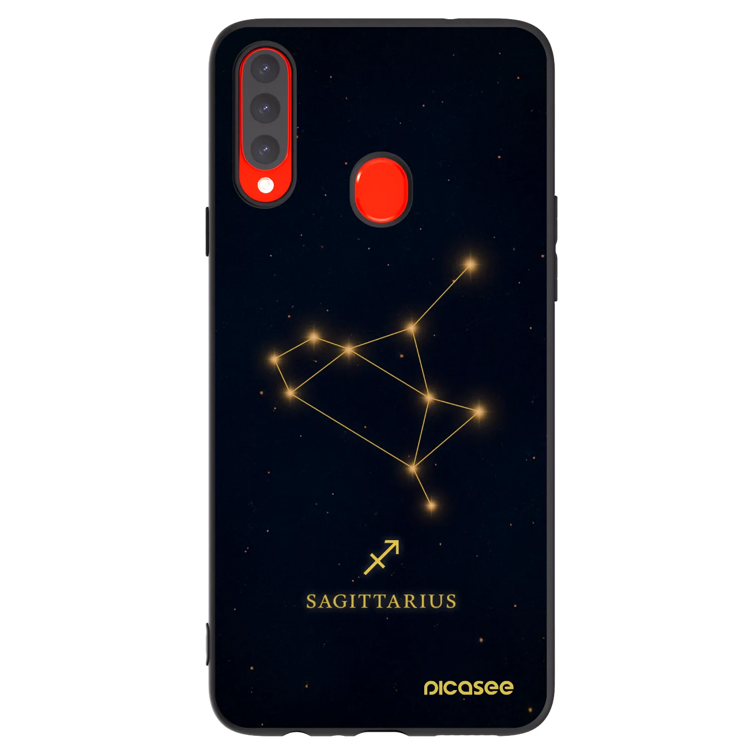 Picasee Μαύρη θήκη σιλικόνης για Samsung Galaxy A20s - SAGITTARIUS
