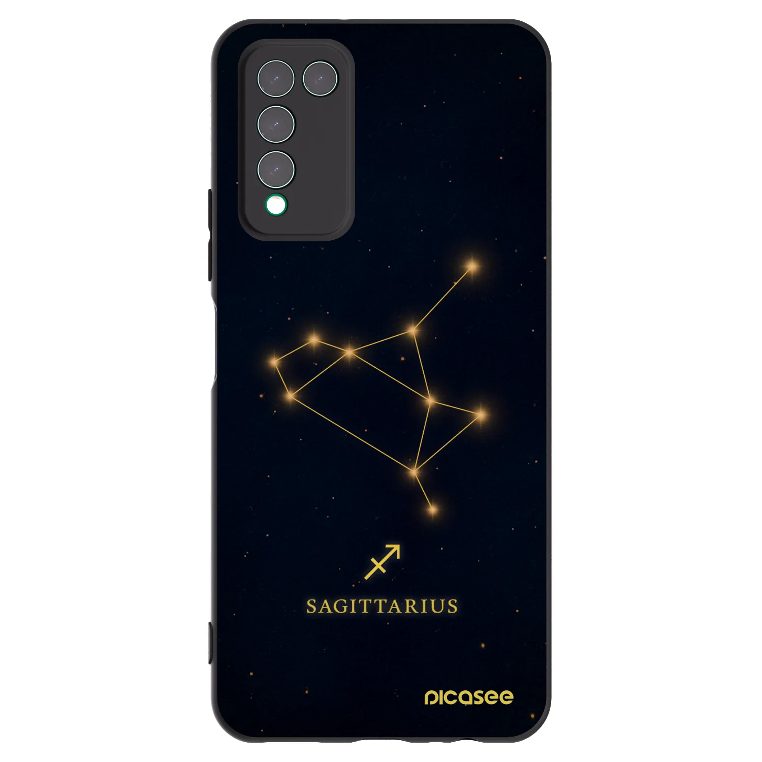 Picasee Μαύρη θήκη σιλικόνης για Honor 10X Lite - SAGITTARIUS
