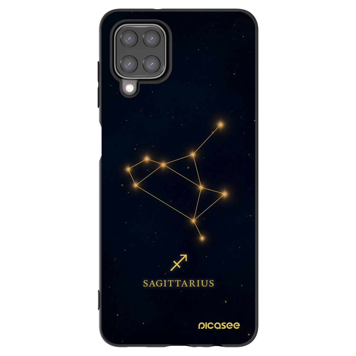 Picasee Μαύρη θήκη σιλικόνης για Samsung Galaxy A12 A125F - SAGITTARIUS