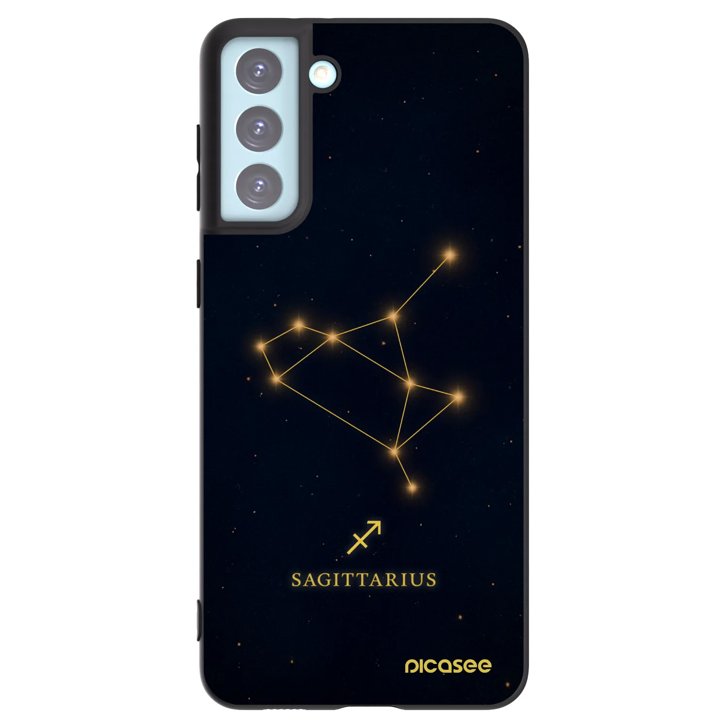 Picasee Μαύρη θήκη σιλικόνης για Samsung Galaxy S21+ 5G G996F - SAGITTARIUS