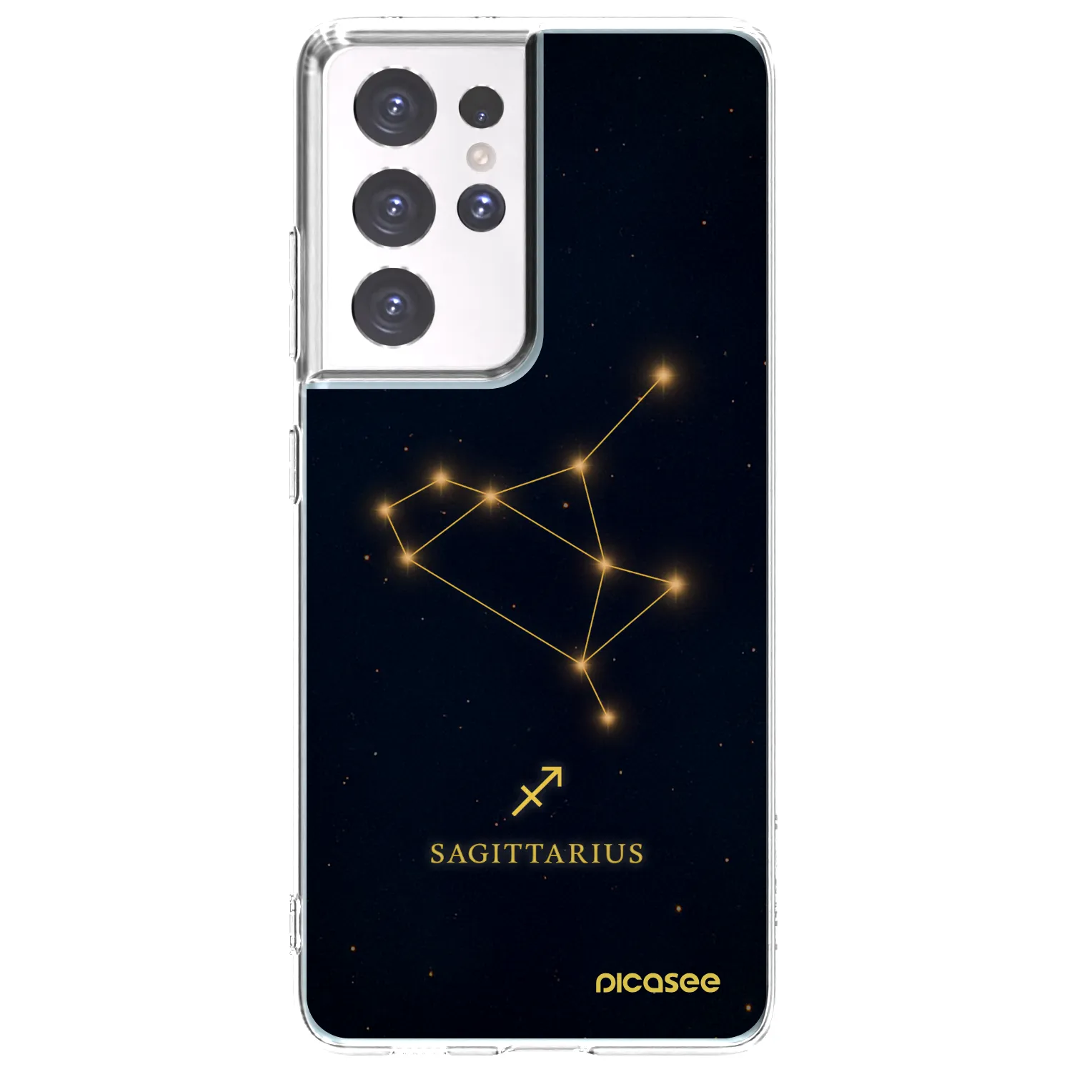 Picasee διαφανής θήκη σιλικόνης Samsung Galaxy S21 Ultra 5G G998B - SAGITTARIUS