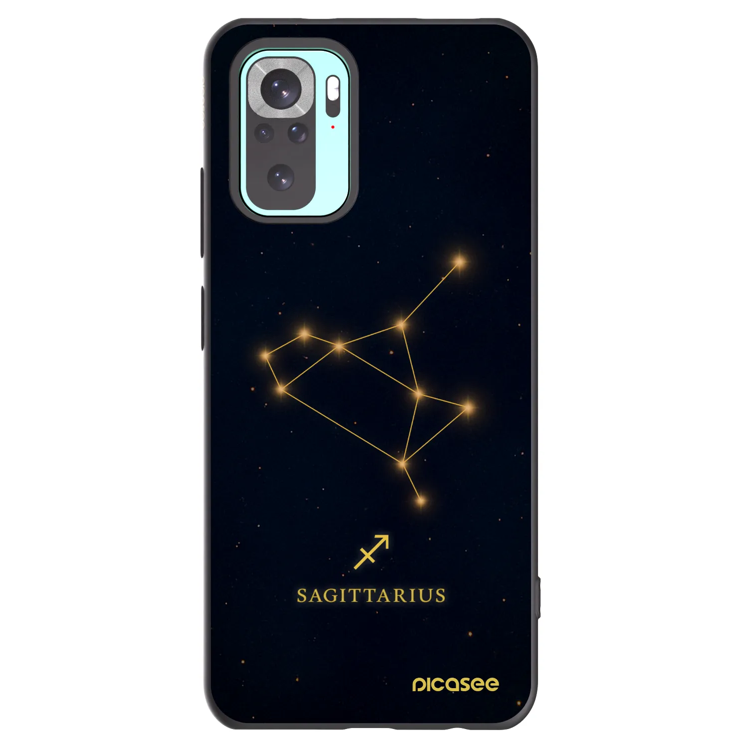 Picasee Μαύρη θήκη σιλικόνης για Xiaomi Redmi Note 10 Pro - SAGITTARIUS