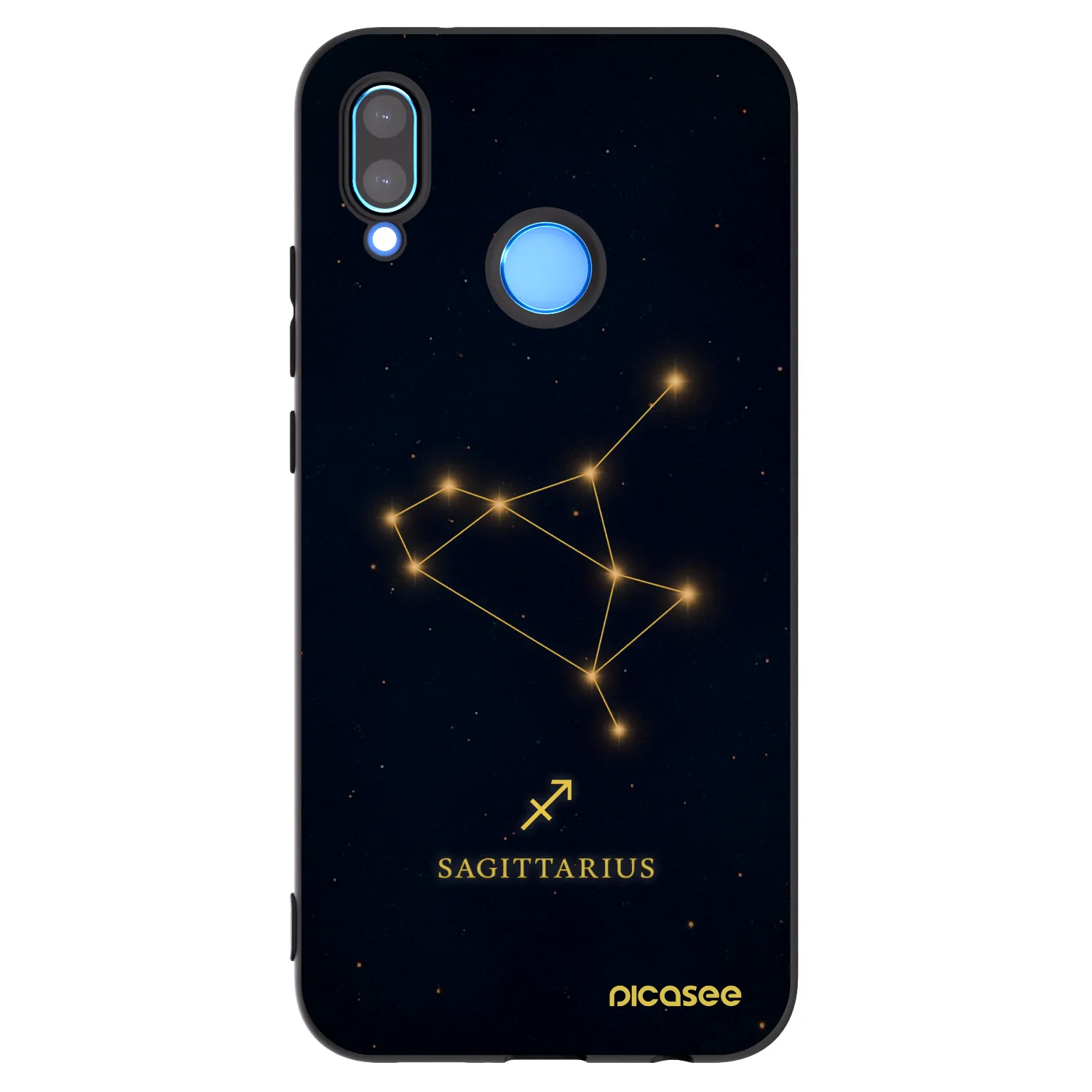 Picasee Μαύρη θήκη σιλικόνης για Huawei P20 Lite - SAGITTARIUS