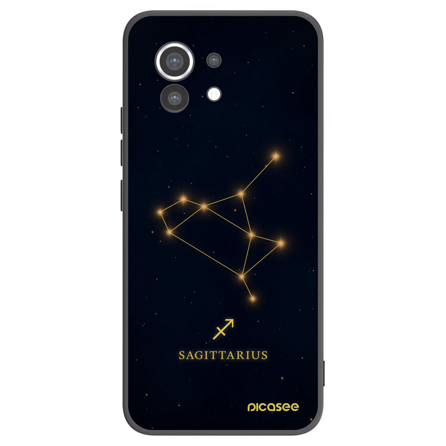 Picasee Μαύρη θήκη σιλικόνης για Xiaomi Mi 11 - SAGITTARIUS