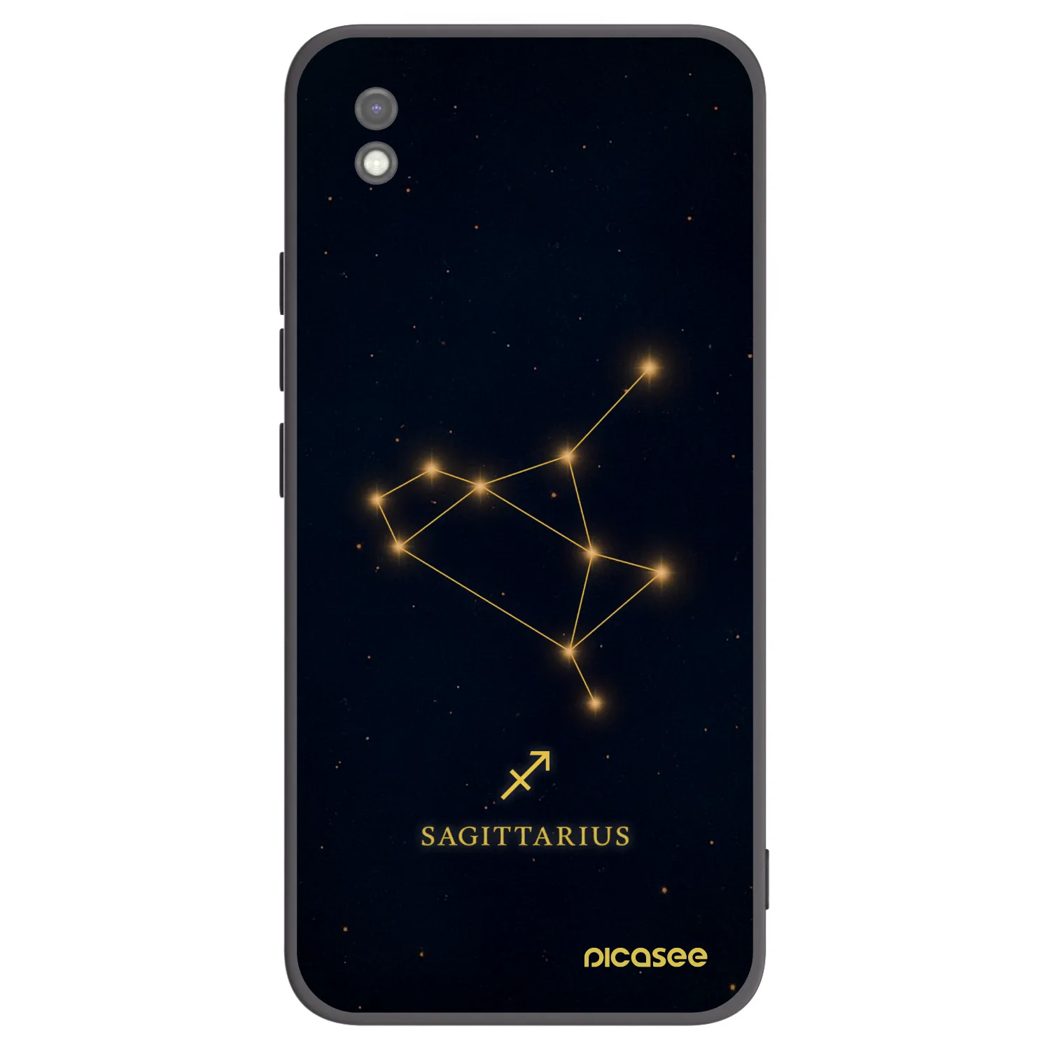 Picasee Μαύρη θήκη σιλικόνης για Xiaomi Redmi 9AT - SAGITTARIUS