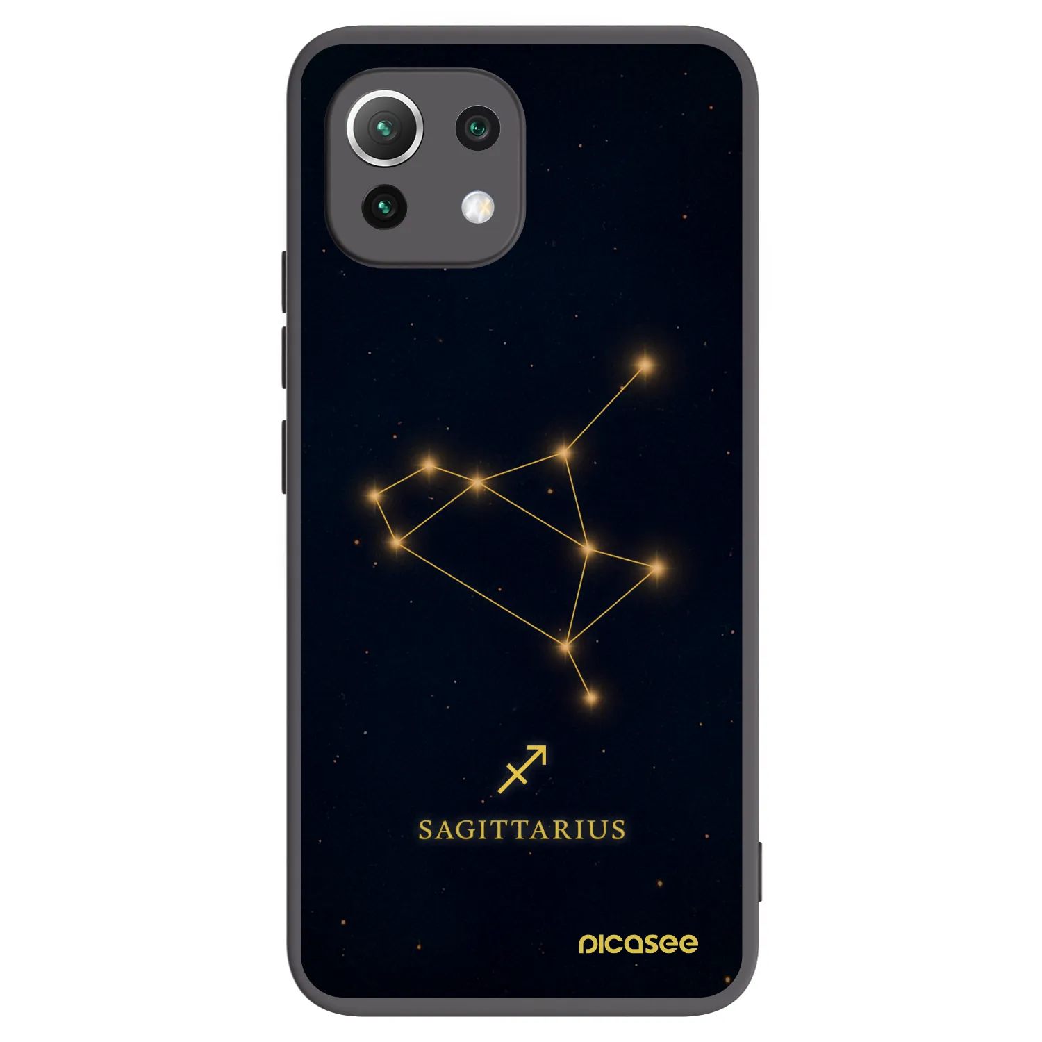 Picasee Μαύρη θήκη σιλικόνης για Xiaomi Mi 11 Lite - SAGITTARIUS