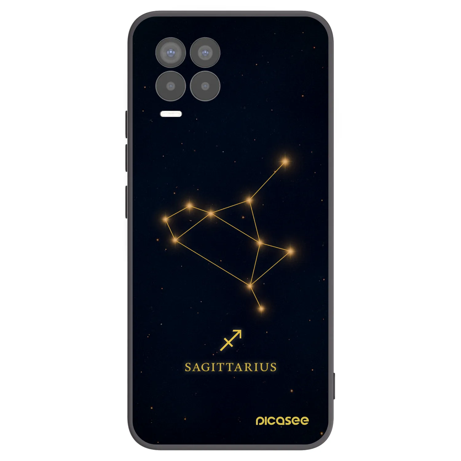 Picasee Μαύρη θήκη σιλικόνης για Realme 8 4G - SAGITTARIUS