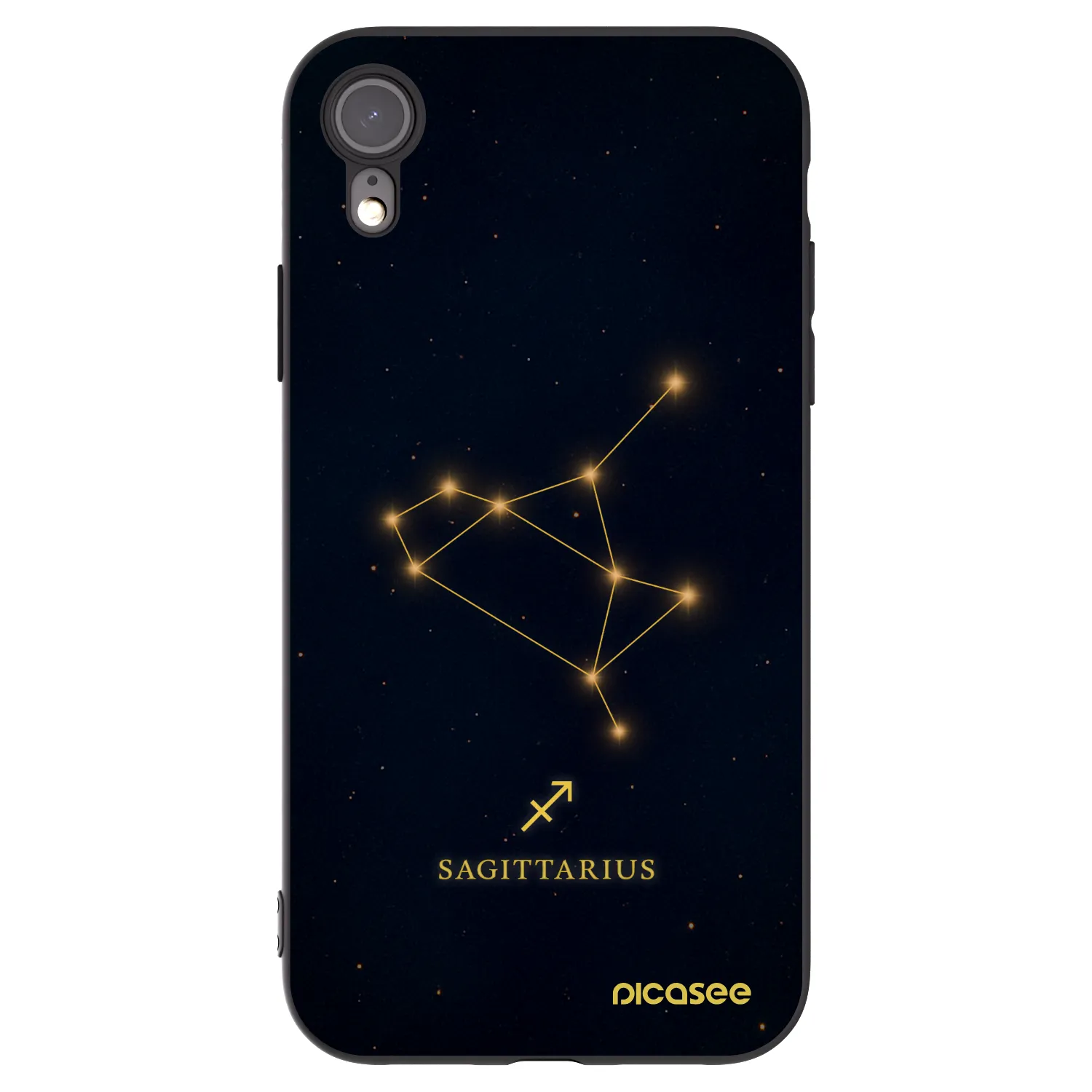 Picasee Μαύρη θήκη σιλικόνης για Apple iPhone 6 Plus/6S Plus - SAGITTARIUS