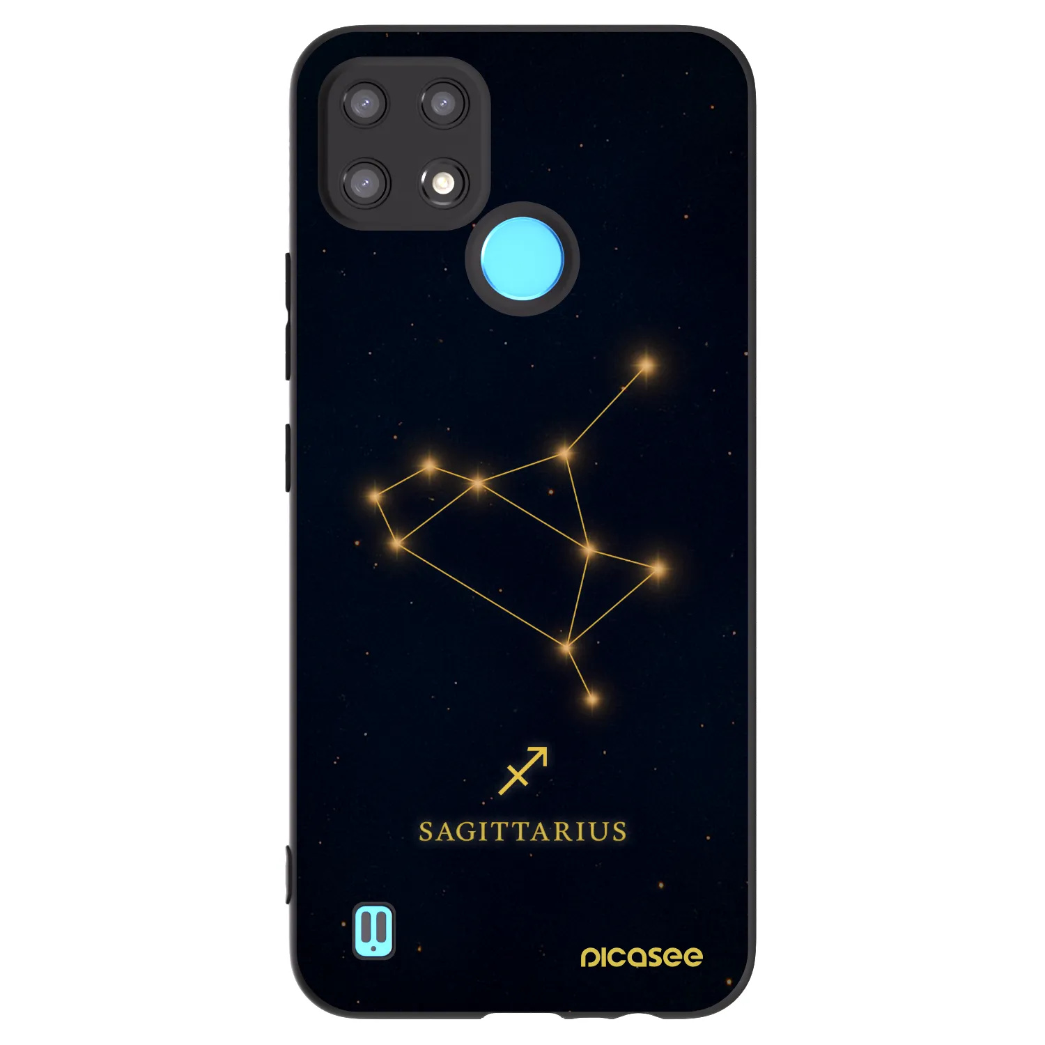 Picasee Μαύρη θήκη σιλικόνης για Realme C21 - SAGITTARIUS