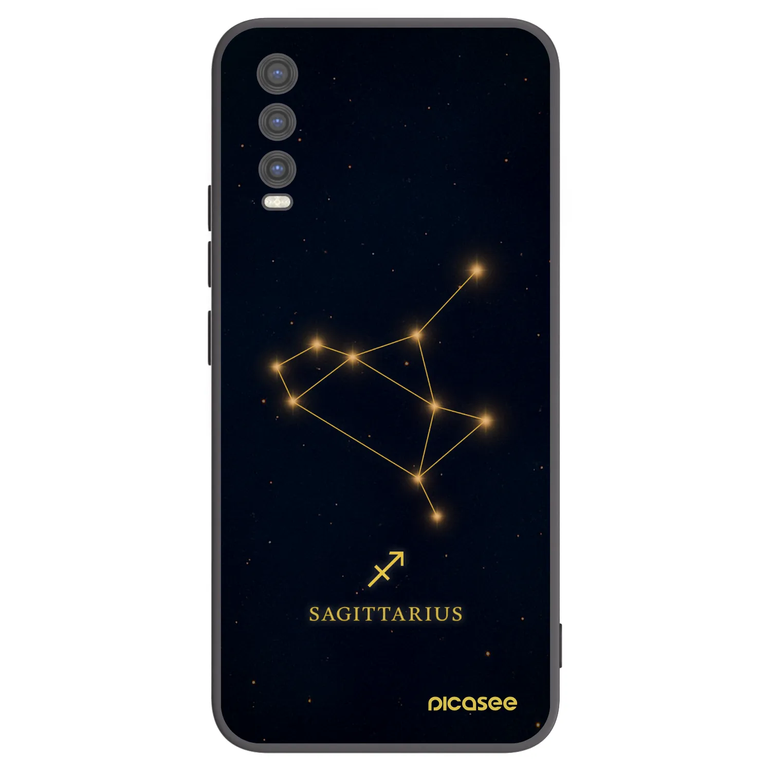 Picasee Μαύρη θήκη σιλικόνης για Vivo Y20s - SAGITTARIUS